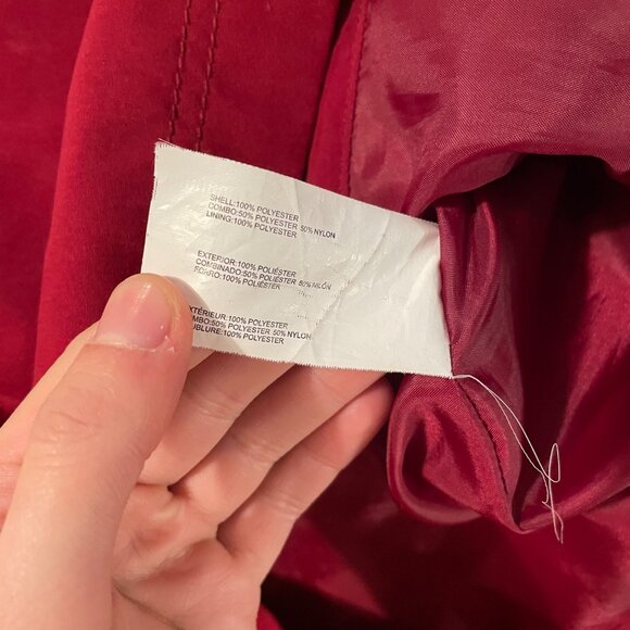 Modern maroon nautica drawstring waist rain coat! - Picture 15 of 16